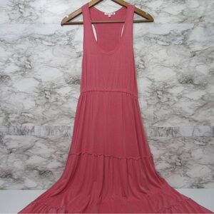 Sundry Pink Tiered Tank Maxi Dress Size Small